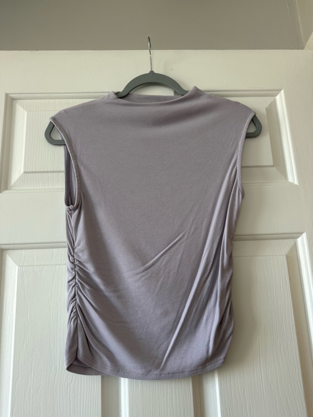 No Boundaries Lavender Sleeveless Ruched Side Tank